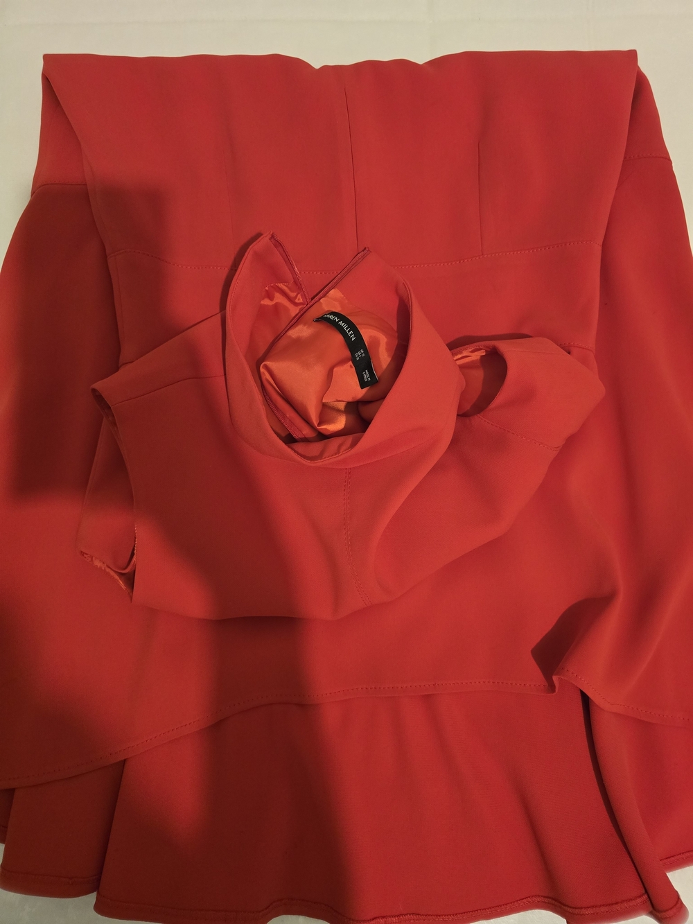 Karen Millen Bold Red Midi Dress - Picture 4 of 4